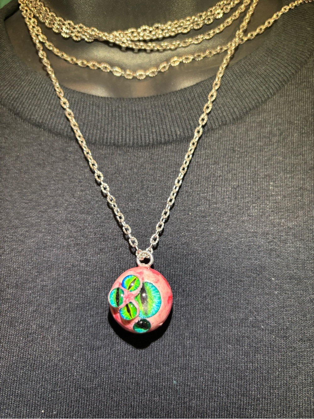 Handmade eyeball necklace
